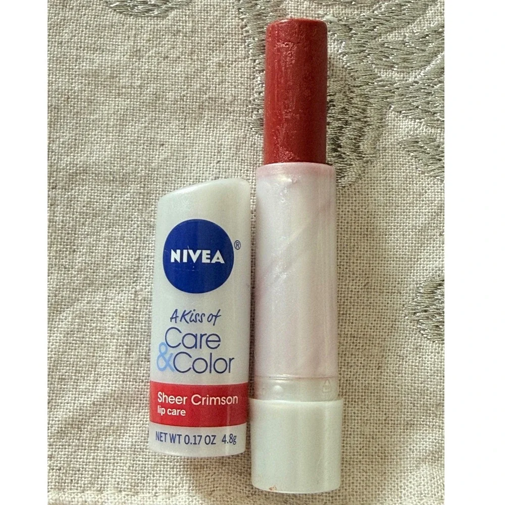 Nivea A Kiss of‎ Care & Color Sheer Crimson Lip Balm Discontinued 0.17oz 4.8g
